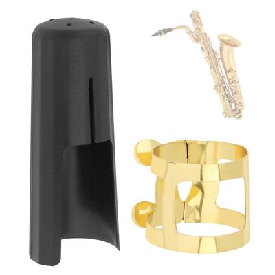 BE Tappo per boccaglio per sassofono baritono Legatura in ottone placcato oro