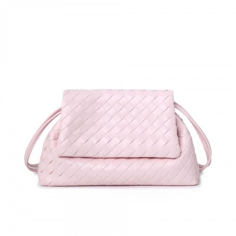 Womens Woven Shoulder Bag Soft Leather-Lined