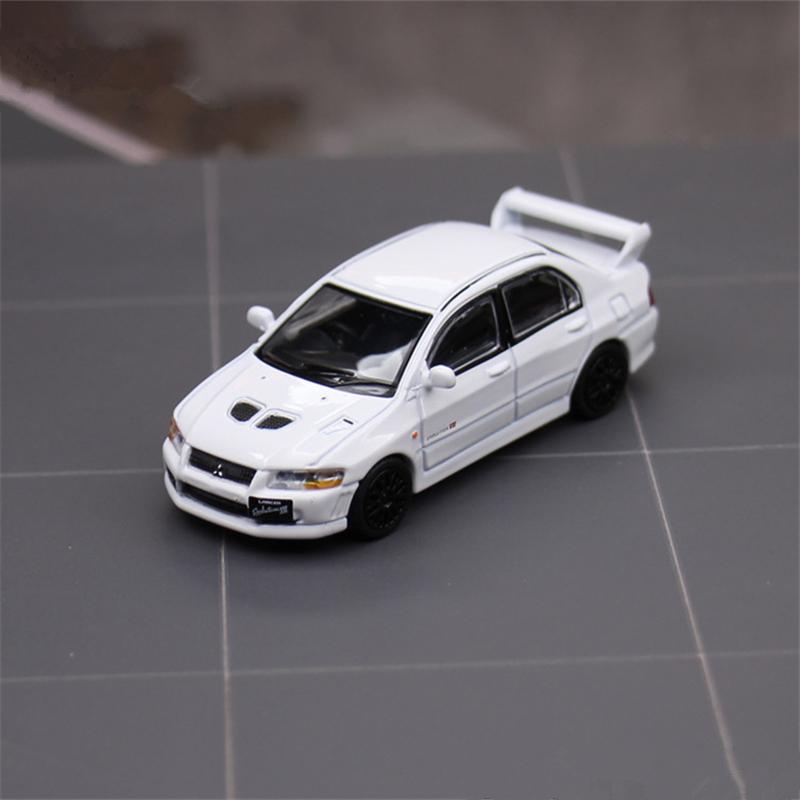 1/64 Mitsubishis Lancer Evolution VII Sept Alliage Modèle de Voiture de Sport Moulé Sous Pression Métal Voiture de Course Véhicules Modèle Miniature Échelle Jouets