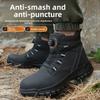 Men's Safety Shoes Rotating Button Men's Boots Anti-smash Anti-puncture Working Shoes with Protection Breathable Work Shoes