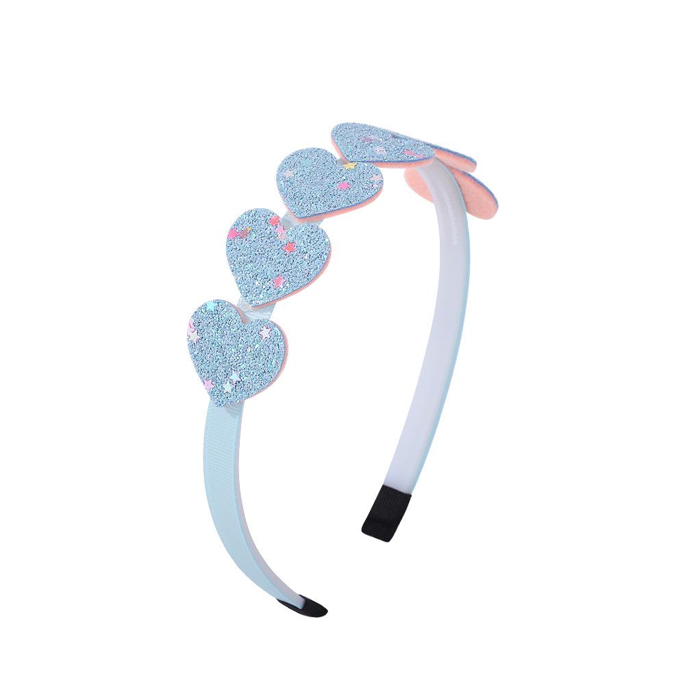 Children'S Candy Color Love Green Onion Powder Headband Cute Princess Gradual Change Rainbow Color Headband Hair Accessories 2544