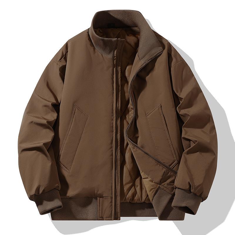 Standing Collar Business Casual Cotton Jacket Men's Flight Warm Cotton Jacket Men's Cotton Jacket