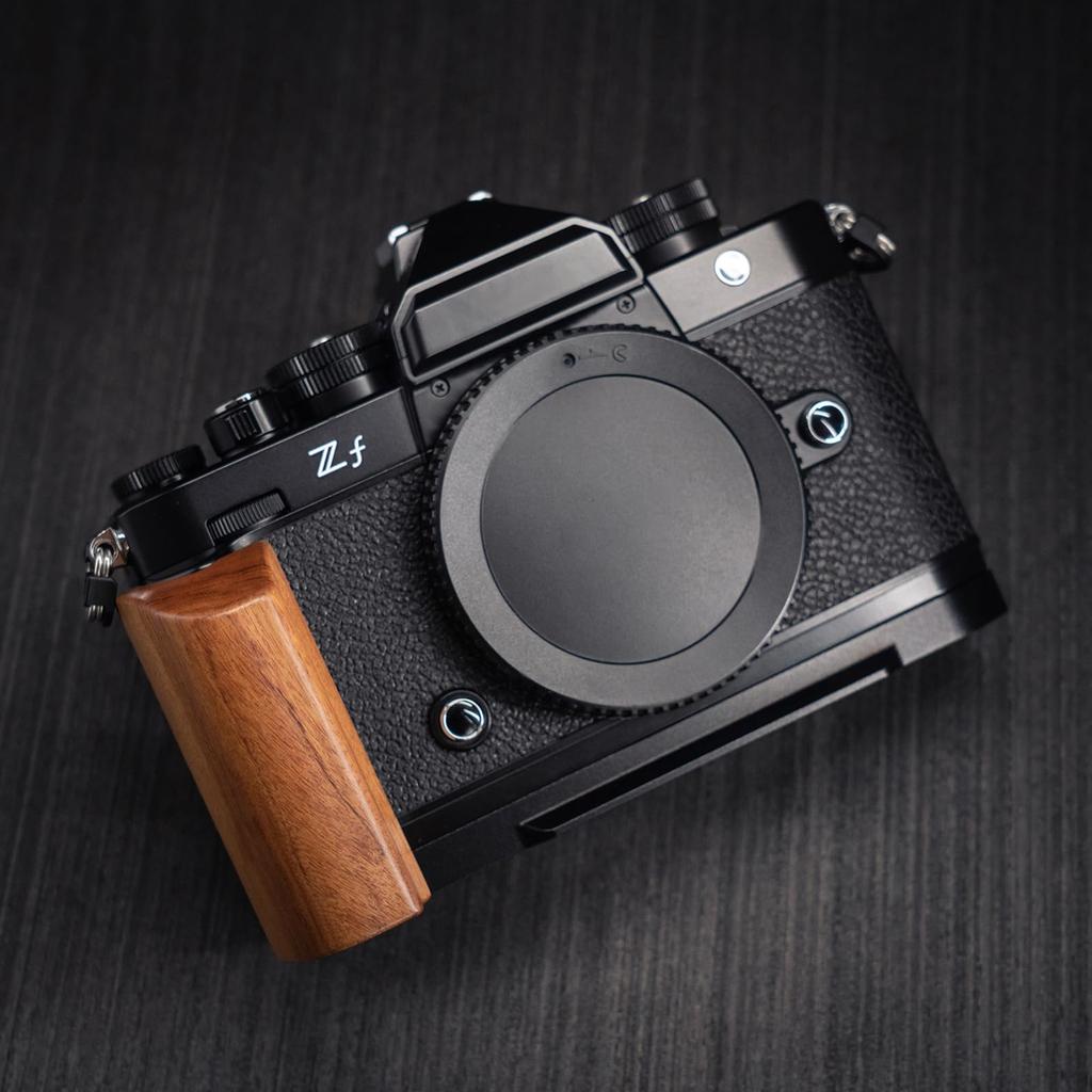 Iborrys Premium Solid Wood Camera Compatible with Nikon Zf with Dedicated Quick Release Handcrafted with Premium Retro Natural Wood Handle Grip,