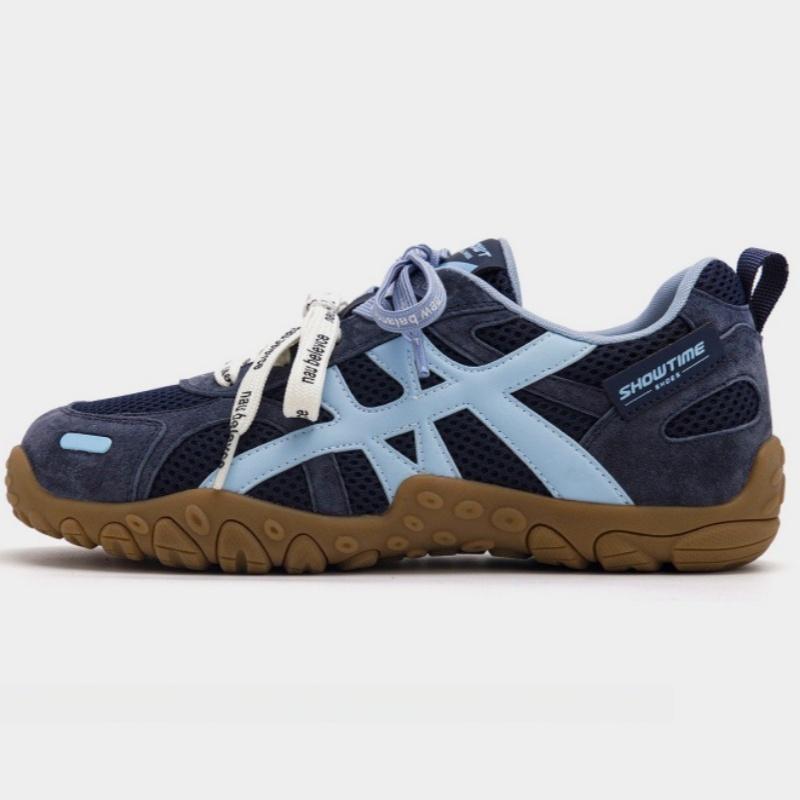 

Fashion Breathable Mesh Sneakers 2025 Summer Lace Up Flat Running Shoes Outside Walking Comfortable Soft Casual Women Sneakers 35 синий