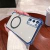 Case for Samsung Galaxy S20,S20 FE Clear Magnetic Casing Electroplated Lens Frame Phone Cover