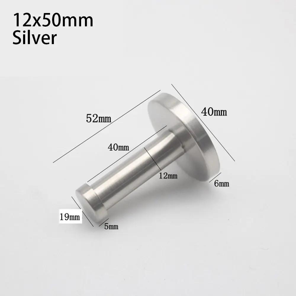

1Pc with Screws Single Clothes Hook Stainless Steel Cylindrical Hat Towel Rack Bathroom Hardware Accessories Silver Black
