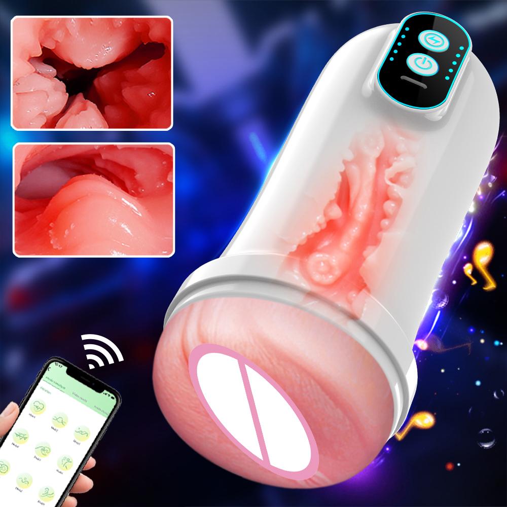 Automatic Sucking Male Masturbator Cup Vibration Blowjob Machine Men Masturbation Masturbate Sex Toys for Adult Supplies