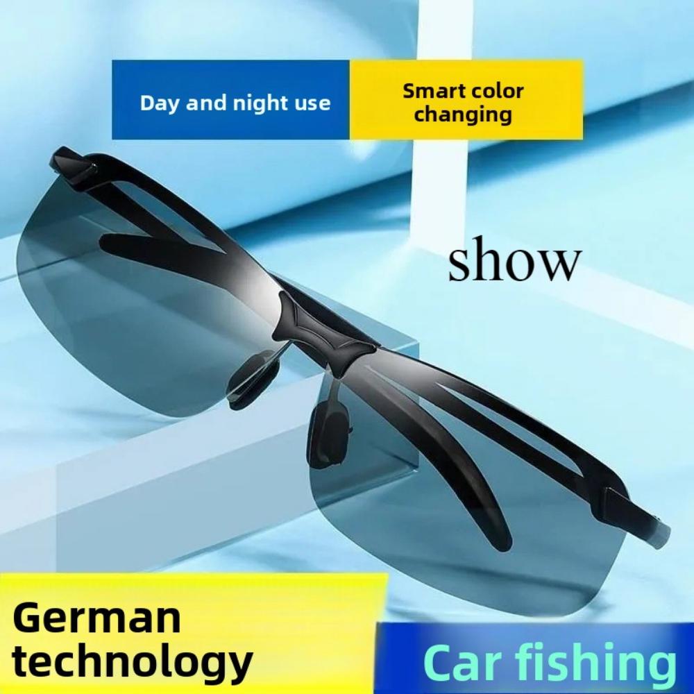 Polarized night vision glasses, color-changing sunglasses, male driver driving glasses, fishing sunglasses, day and night driving glasses