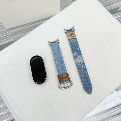 Dotyczy opaski Xiaomi Mi Band 10/9/nfc Pasek 8. Generacji Pasek z klamrą na pin Modny Kreskówka Xiaoxin Dżinsowe Opaska na rękę dla dziewcząt