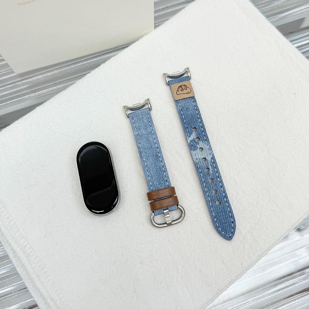 

Подходит для Xiaomi Mi Band 10/9/nfc Ремешок 8-го Поколения Пряжка-булавка Модный Мультяшный Xiaoxin Джинсовый Браслет для Девочек Strap: 14mm [without connector]