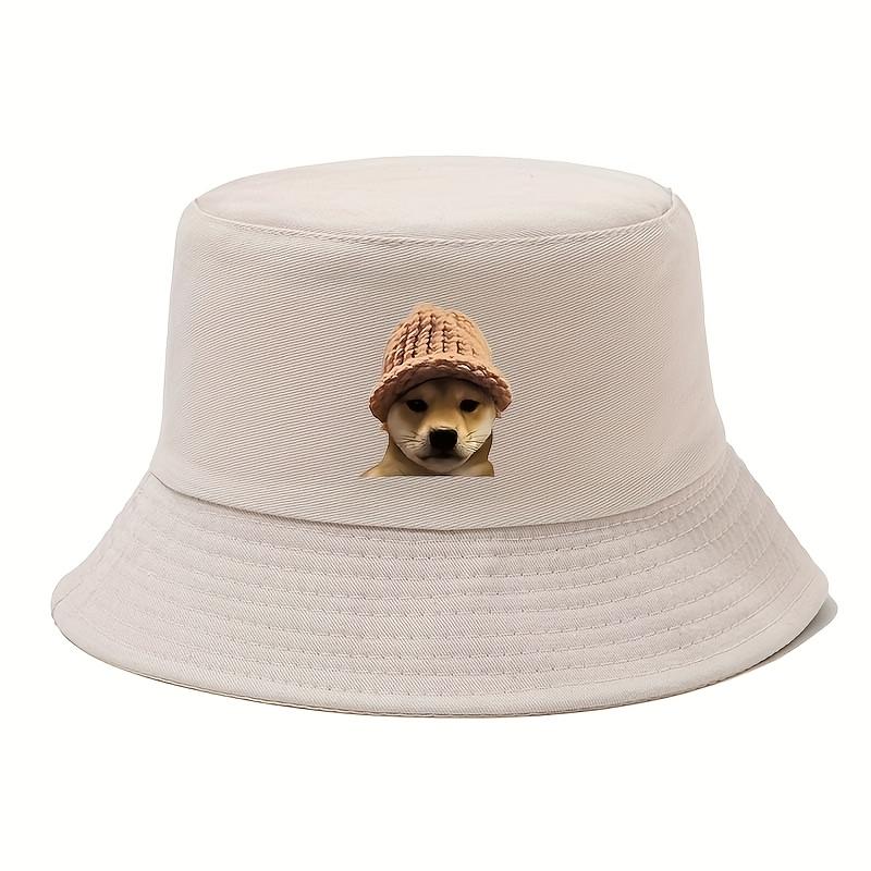 Shiba Inu printed fisherman hat for outdoor sports travel and summer vacation. Comfortable and fashionable sports style