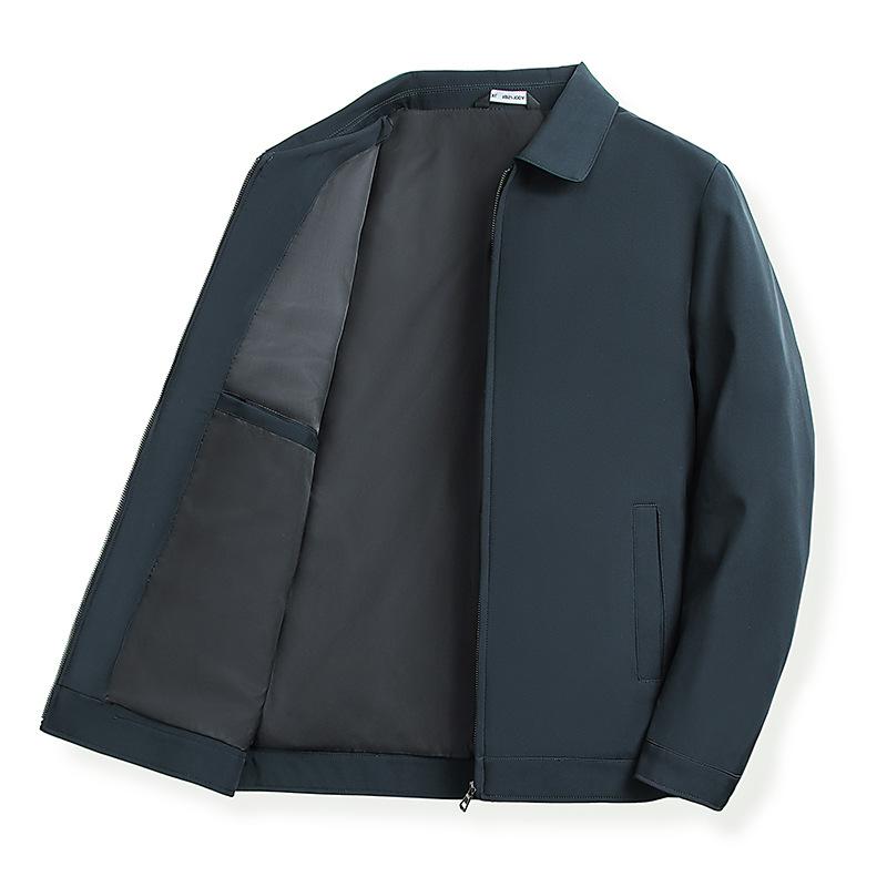 Jacke Frühling und Herbst Business Casual Jacke Mittleren alters und Ältere Revers Dad Wear