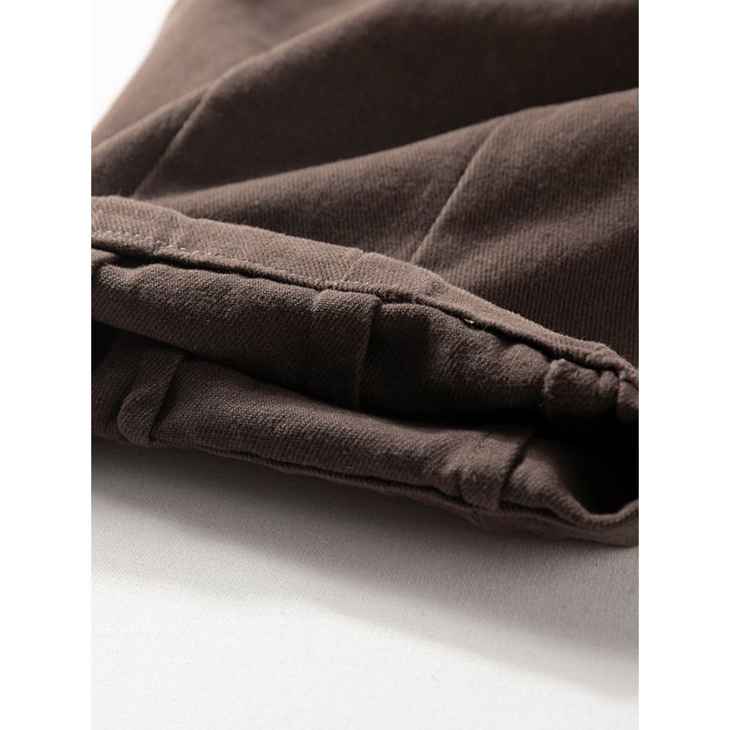 Heavy Weight Autumn and Winter Thick Minimalist Retro Casual Pants