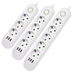 2500W EU Plug AC Outlet Multiprise Power Strip 2m Extension Cord Electrical Socket Network Filter With USB Ports Fast Charging