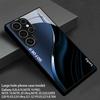 Blue Tone Curved Pattern 2D Phone Case for Samsung S26 S25 S24 S23 S22 S21 S20 A56 A36 A16 Tempered Glass Protective Cover