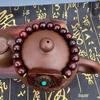 Exquisite Red Sandalwood Six-Character Mantra Bracelet - Unisex Luck-Turning Wheel Couples' Bracelet