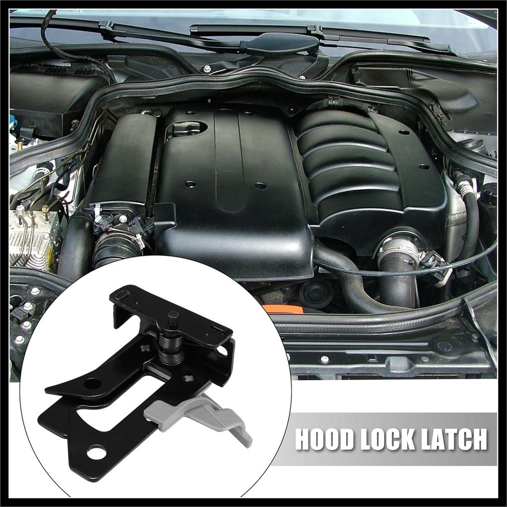 Hood Lock Latch Replacement for Mercedes-Benz C300 CLS400 C63 AMG S 2015 2016 2017 2188800064 Metal Black Durable Material