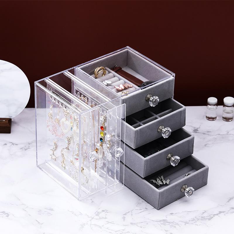 Acrylic Transparent Drawer-Style Cosmetic and Skincare Organizer