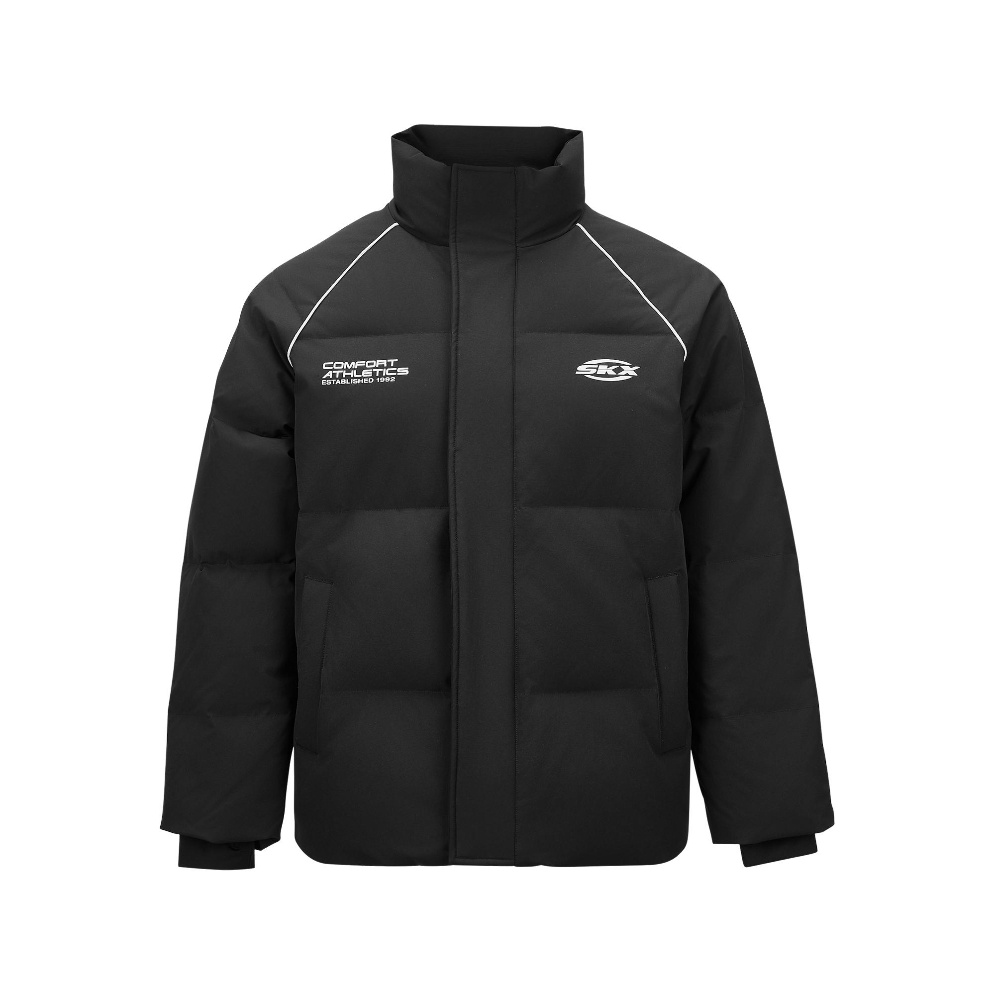 Skechers Windproof Waterproof Oil-Resistant Warm Insulated Durable Antibacterial Short Down Jacket Unisex Jackets Carbon-Black P424U041-0018 S
