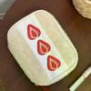Cute Embroidered Strawberry Pencil Case Portable Stationery Pen Box Multi Functional Large Capacity Makeup Bag Storage Bag