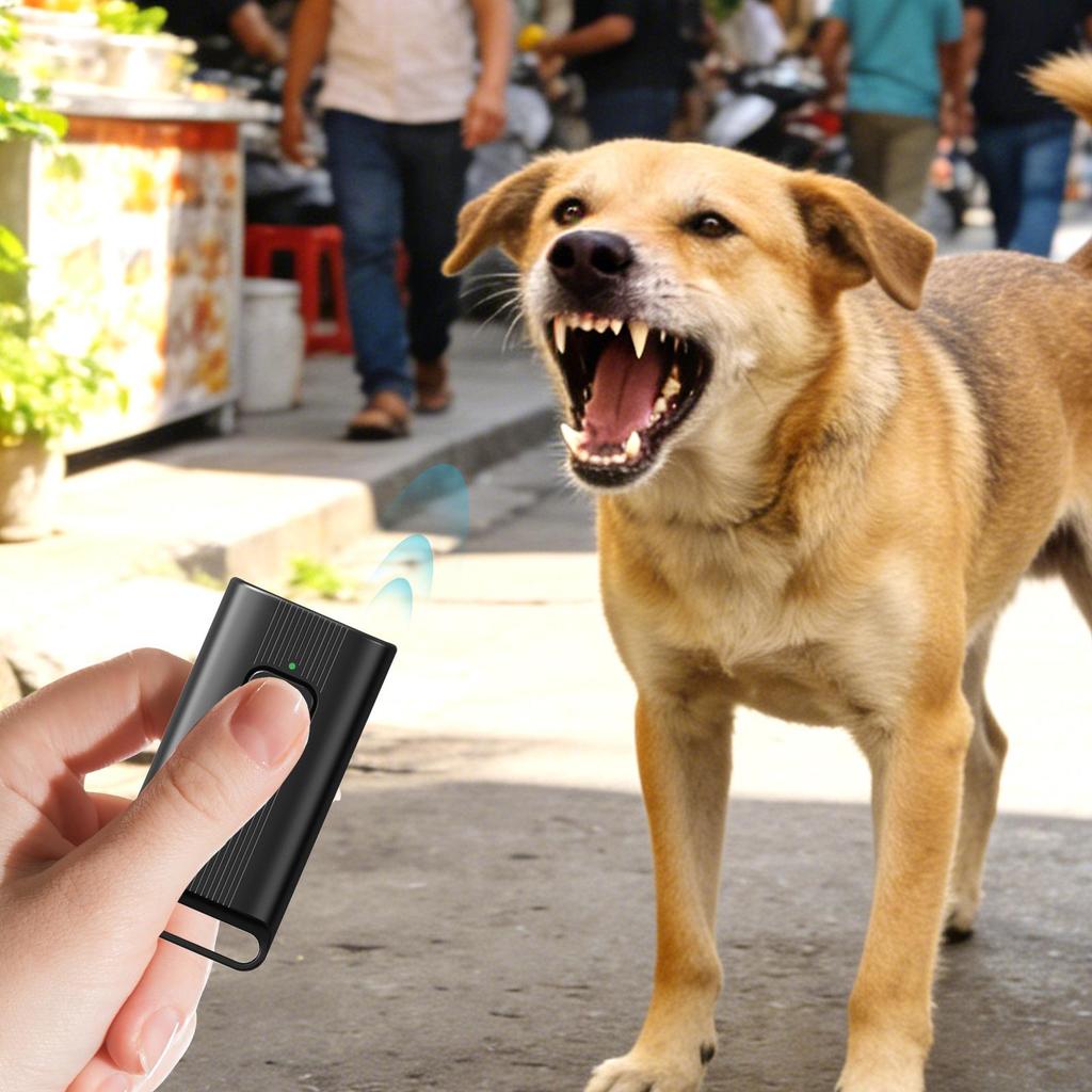 Ultraschall-Anti-Bell-Gerät Tragbarer Hundebell-Unterdrücker Handheld-Abwehrer Trainer mit LED-Licht Batteriebetrieben für den Außenbereich