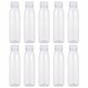 BESTOMZ 10-Piece Empty Plastic Juice Bottle, Reusable PET Clear Milk Bulk Containers for Beverage Drink Dispenser, Juice, Smoothie, Water, Liquid, 350