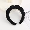 Solid Color Cloud Sponge Headband Washing Scrunchies Puffy Headband Washing Face Makeup Shower Skincare Hair Band