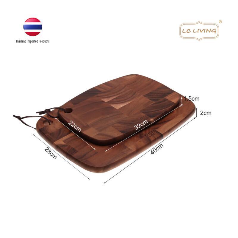 LC LIVING Acacia Wood Oval Hanging Cutting Board