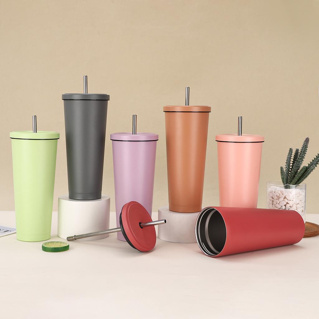 Rostfritt stål Svart kant Sugkopp Bärbar Bil Gåva Termosmugg Stor Kapacitet Vakuum Kaffemugg