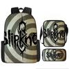 Set Zaino a 3 Pezzi Borsa a Tracolla Astuccio Slipknot Tessuto Oxford Per Materiale Scolastico
