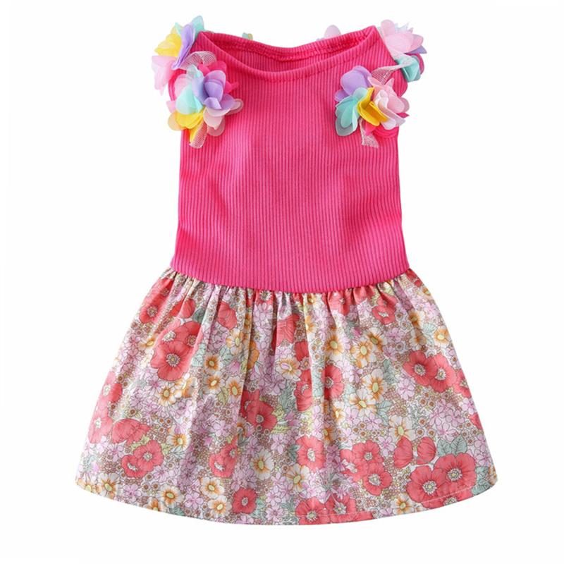 Haine de primăvară și de vară Fusta cu flori pentru animale de companie Haine pentru câini Fusta dragoste pisicuță Haine pentru cățeluș Fusta de vară