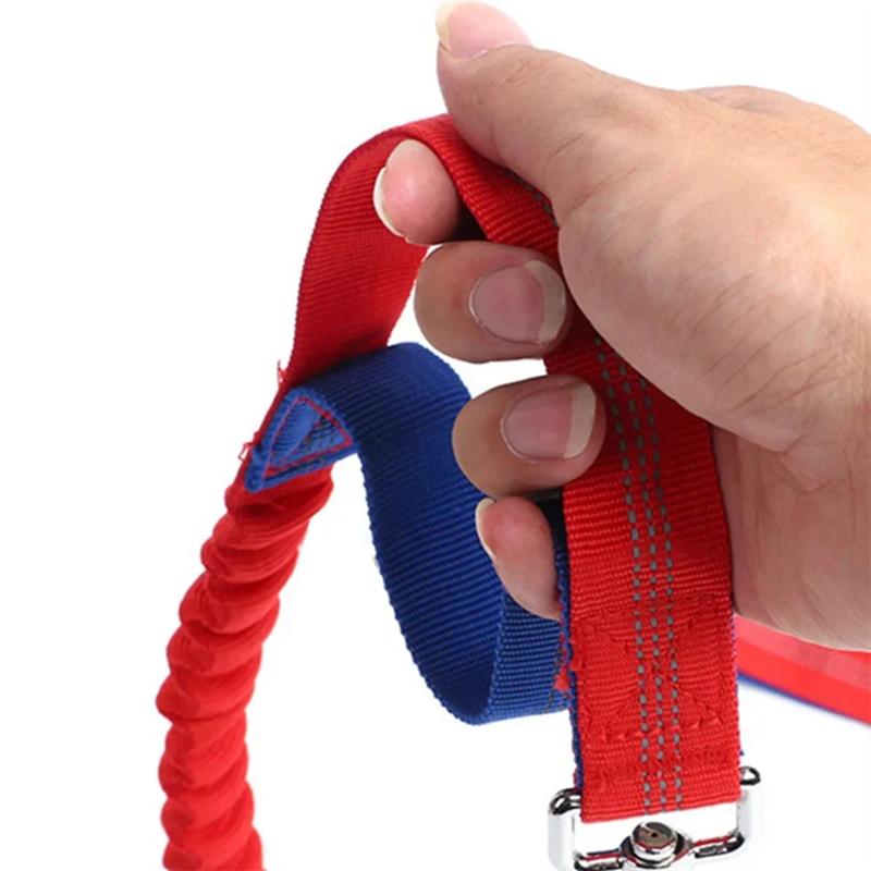 A96I-Retractable Dog Leash With Adjustable Waist Rope Hand-Free Running Jogging Cycling Pet Elasticity Lead For Big Dogs