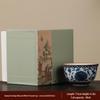 Antique Style Ru Ware Intertwined Lotus Ceramic Tea Cup