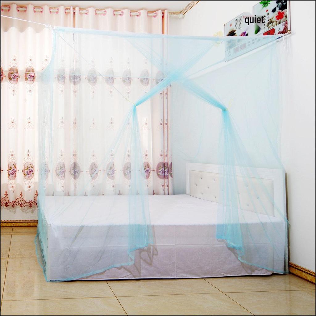 Free Shipping High-Density Mosquito Net for Dorm or Home, Single/Double Bed, with Hanging Rope and Extra Height