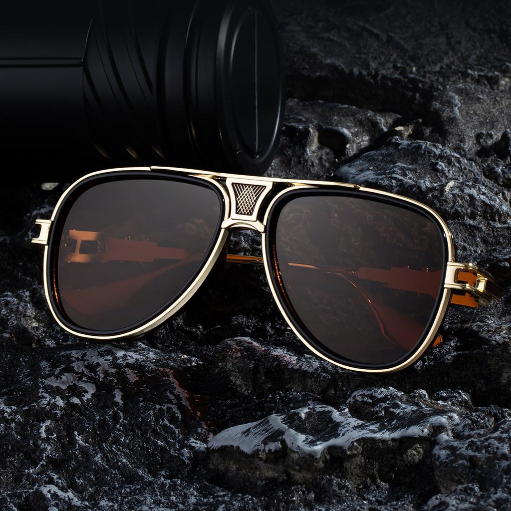 Men's Aviation Sunglasses Polarized Brown Sunglass HD Lens 2025 Trendy Brand Design SunGlasses for Driving FishingLunettes Homme