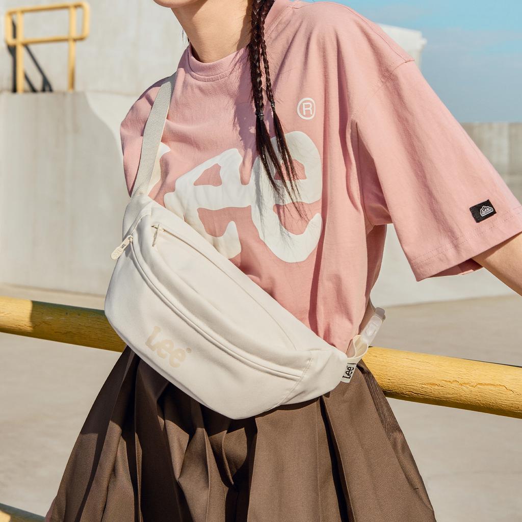 New Lee Denim Waist Bag Chest Bag Women's Sea Salt Gray/Cream White/Denim Blue LE240065M-602