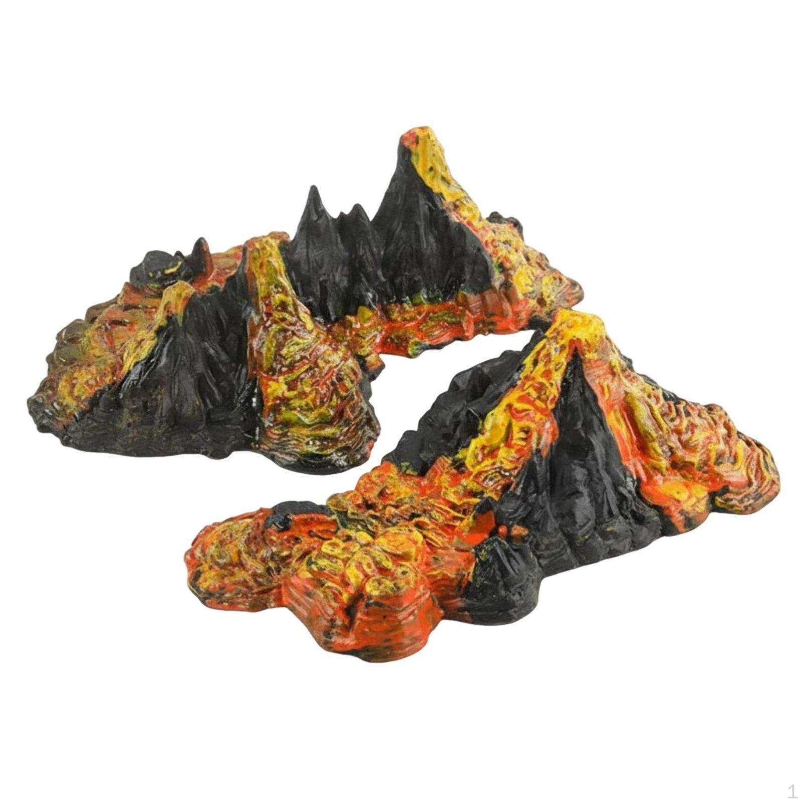 Mountain Model Set Realistic Design Exploding Figurine Soft Molten Rock Stream for Lx824