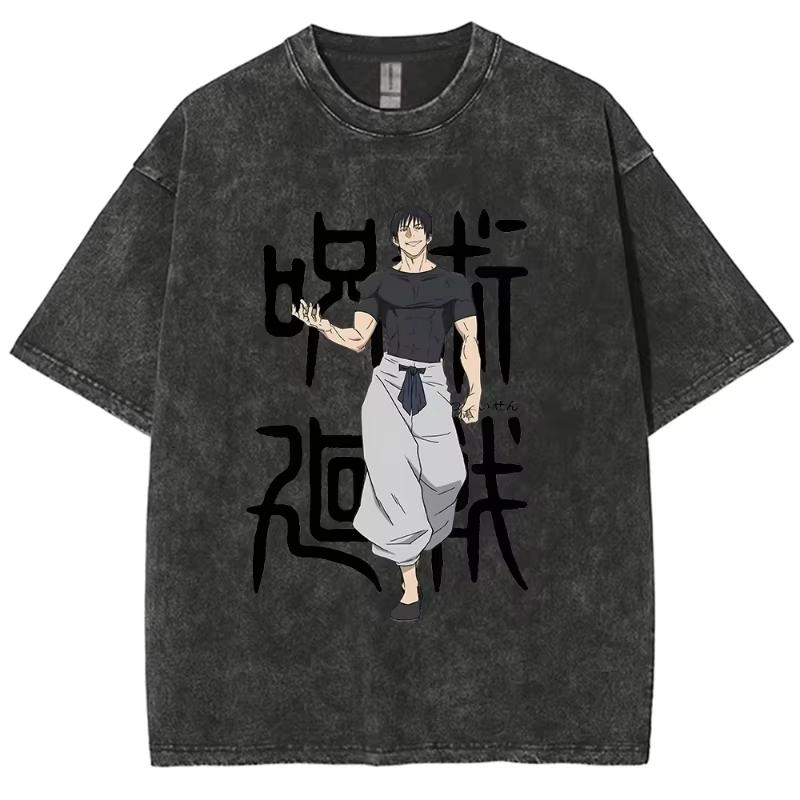 Gojo Satoru Mens Anime Jujutsu Kaisen Summer Harajuku TShirt  Cotton Fitness Vintage Street Women Casual Short Sleeve