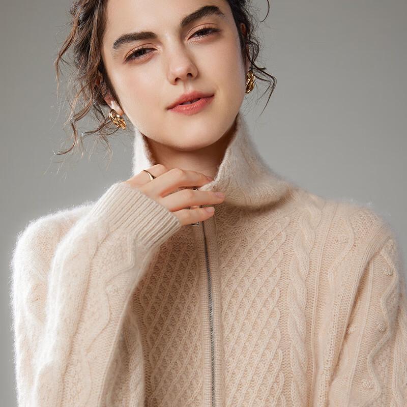 Women's Thickened Cashmere Turn-Down Collar Sweater
