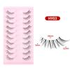 New Middle East cross-border cat eye false eyelashes, eye tail elongated transparent stem eyelashes 10 pairs flat factory