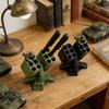 3D Tištěný Držák na Tužky ve Tvaru Rakety Kreativní Stojan na Tužky ve Tvaru Protiletadlové Rakety Stolní Organizér Dekorace Domácí Kanceláře