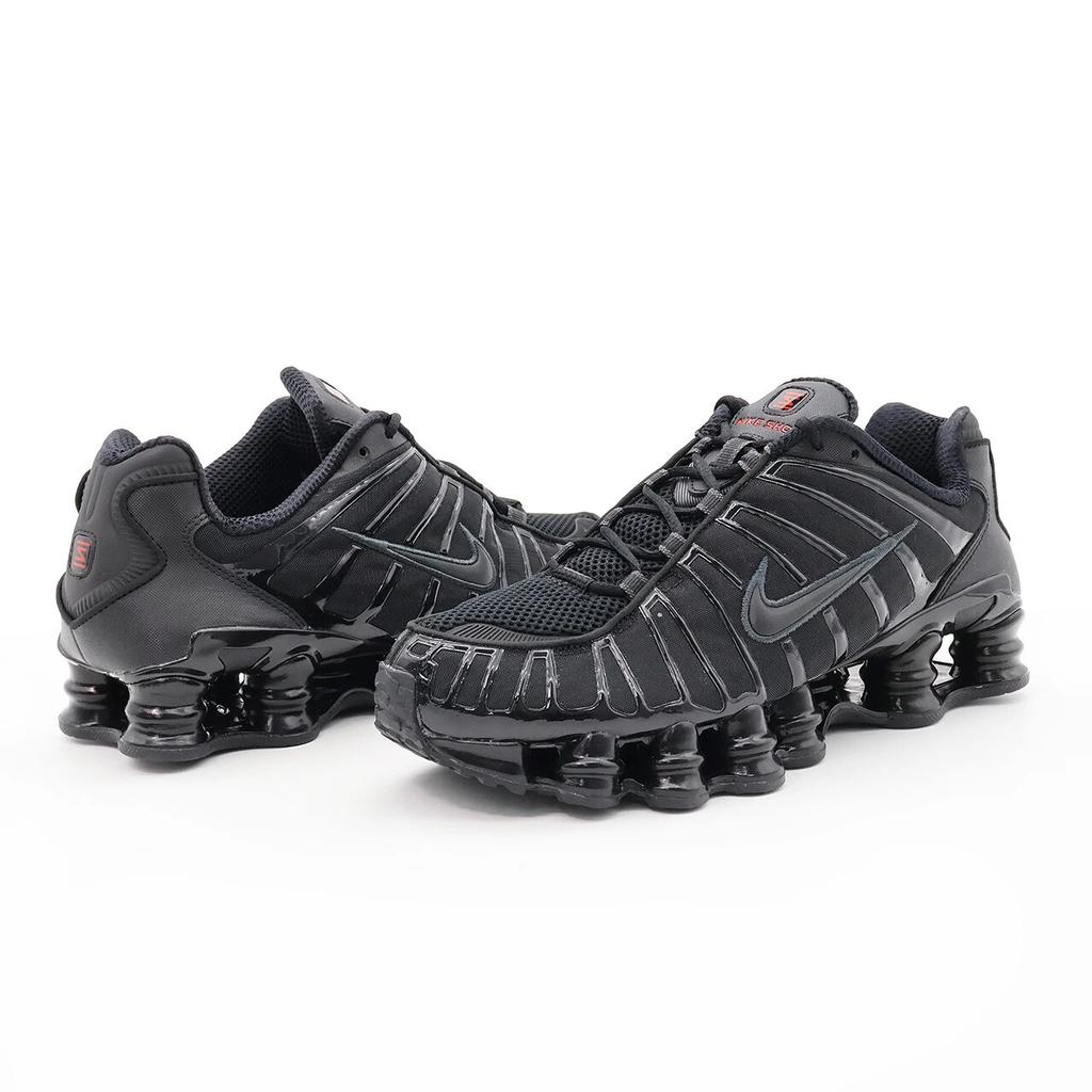 AR3566-002 Nike Shox TL Black and Max Orange Hematite (Women's)
