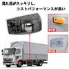 KICARYAJP Side Marker Lights for Hino 17 Profia/Ranger, Crystal Lens Specifications, S25 Halogen Bulbs, 24V, Left and Right Set (Smoke)