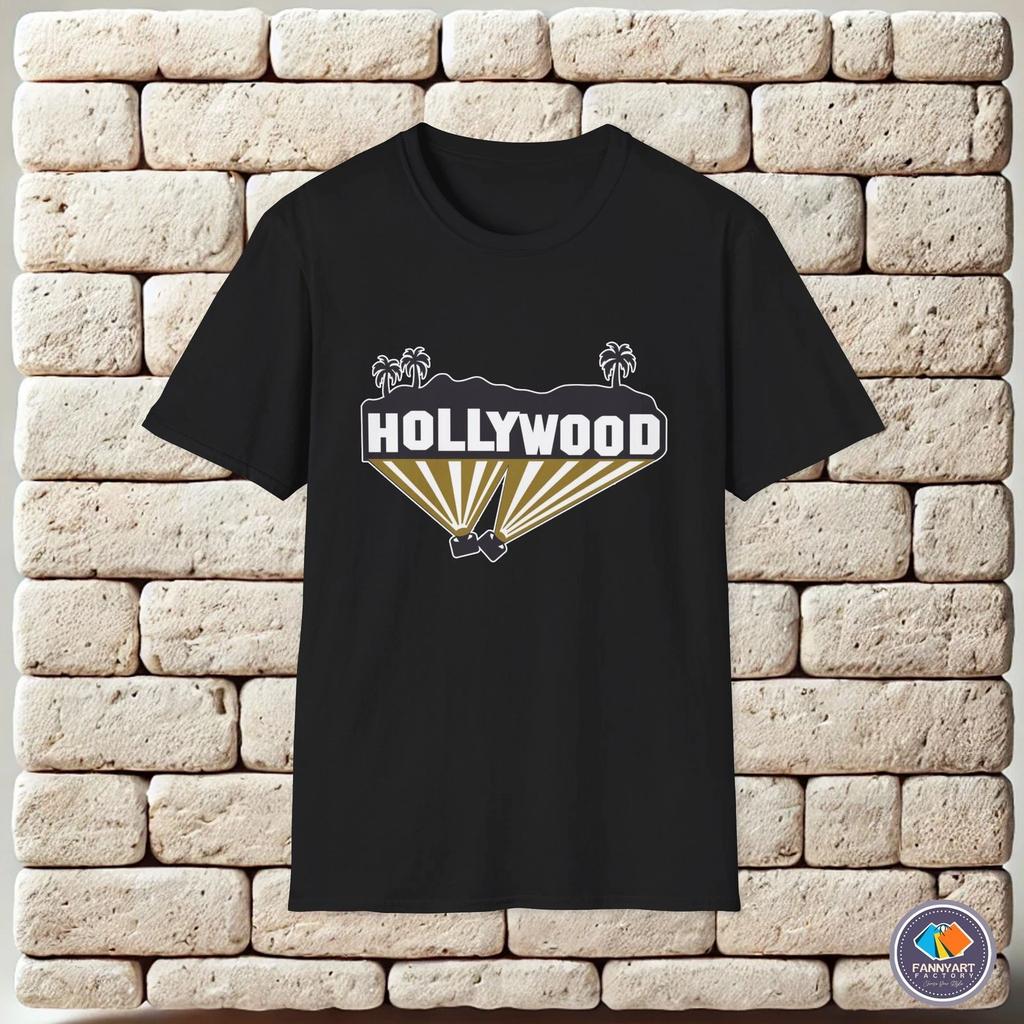 Silueta Hollywoodského nápisu Logo Unisex Tričko