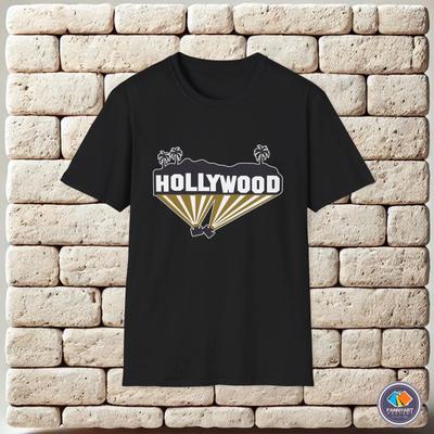 Hollywood Sign Silhouette Logo Unisex T-Shirt