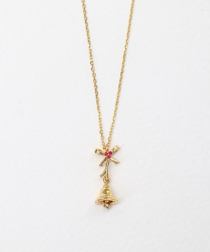 Ordor Ruby Mini Bell Necklace (925 Silver)