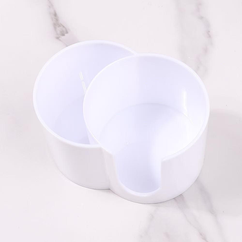 Dual Compartment Desktop Organizer for Cotton Swabs, Makeup Remover Pads, Floss, and Toothpicks