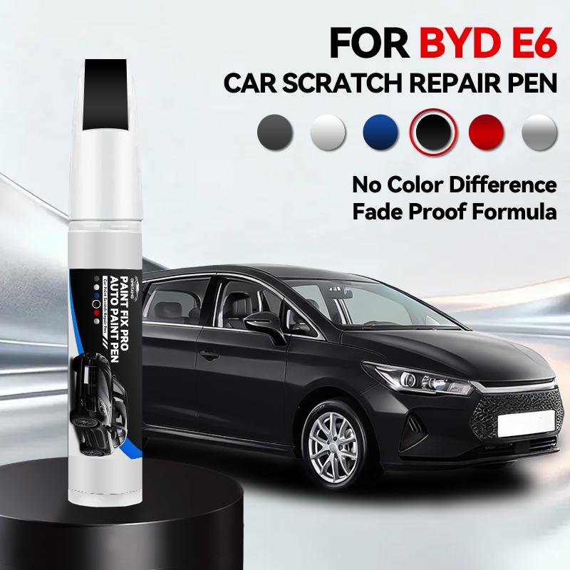For BYD E6 Paint Repair Pen Touch Up Scratch Remover DIY Auto Accessories Black White Silver Gray Blue Red