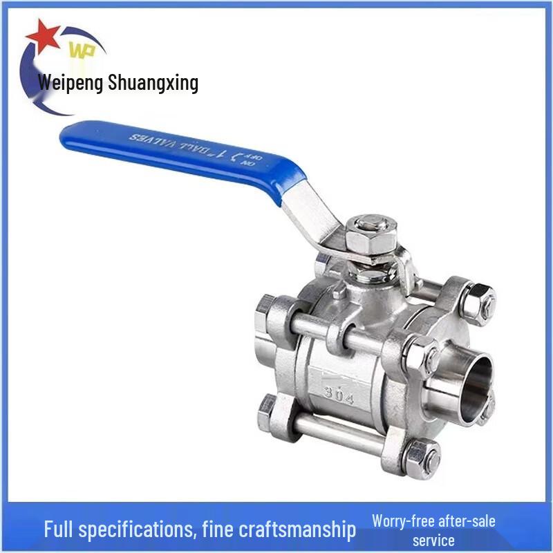 Sanitary 316L Stainless Steel Three-Piece Welded Ball Valve