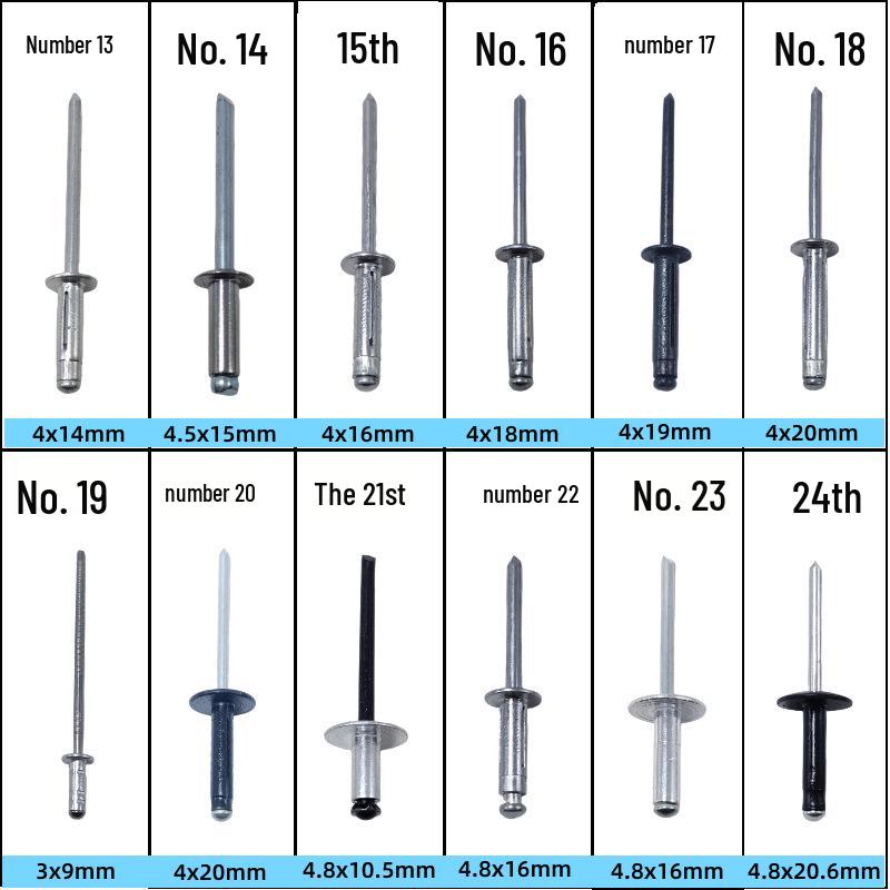 Universal Car Side Window Speaker Rivet - Iron Aluminum Three-Pronged Pull-Through Flowering Design
